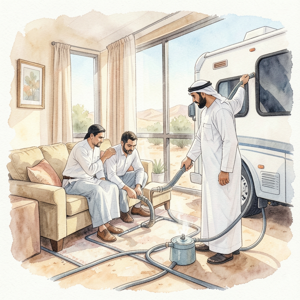 استمر في تفريغ خط المياه حتى لا يُمكن إخراج الهواء، مما يشير إلى أن الخط قد تم تجفيفه تمامًا