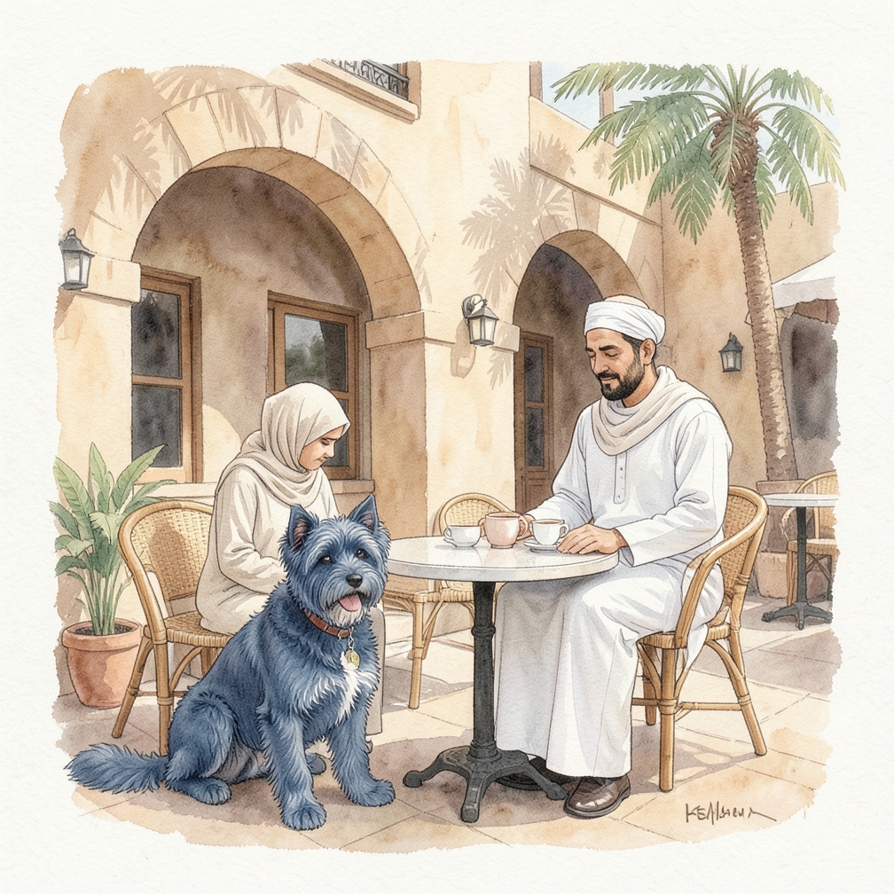 الفراء الفضي ذو اللمعان الأزرق