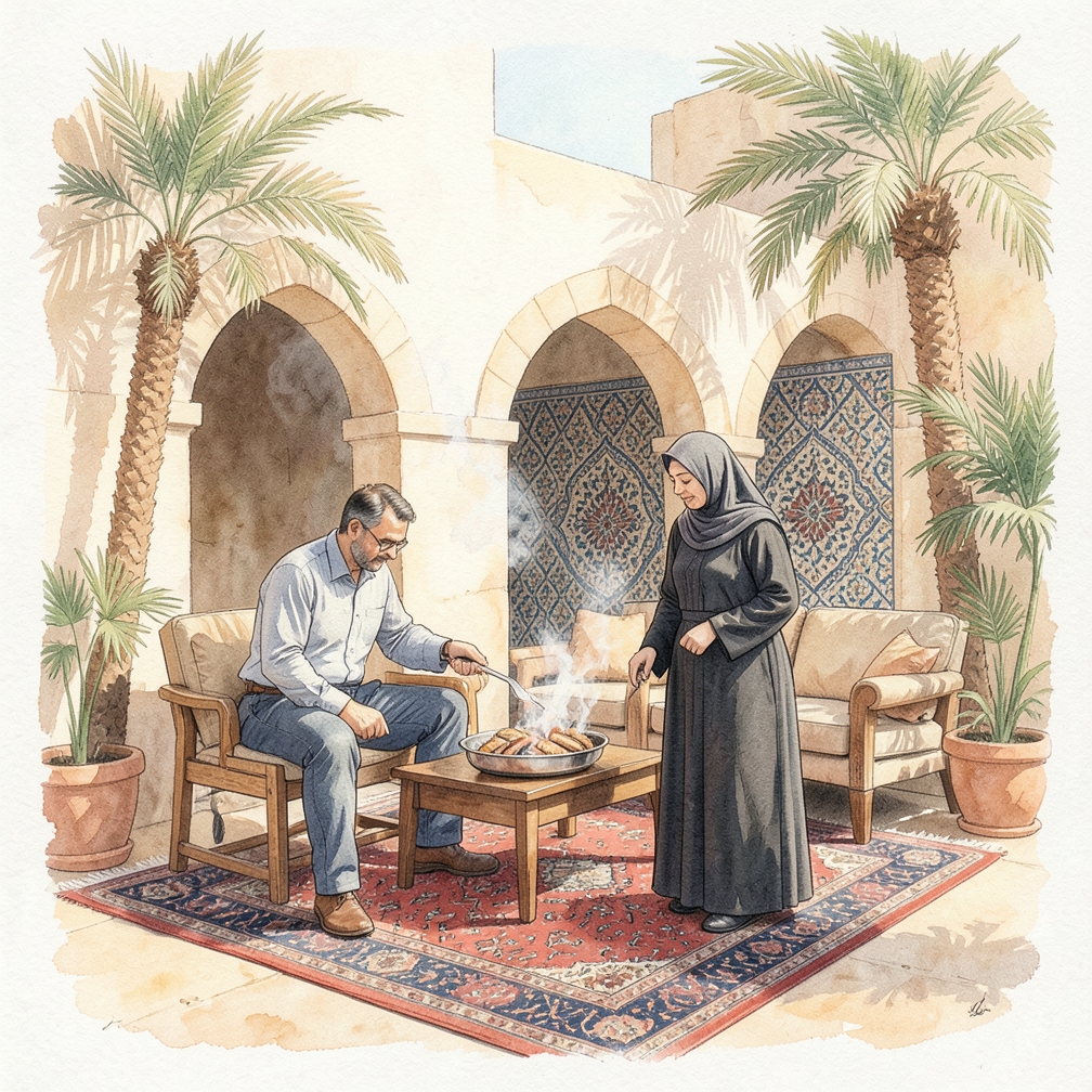 استخدم شواية الفحم