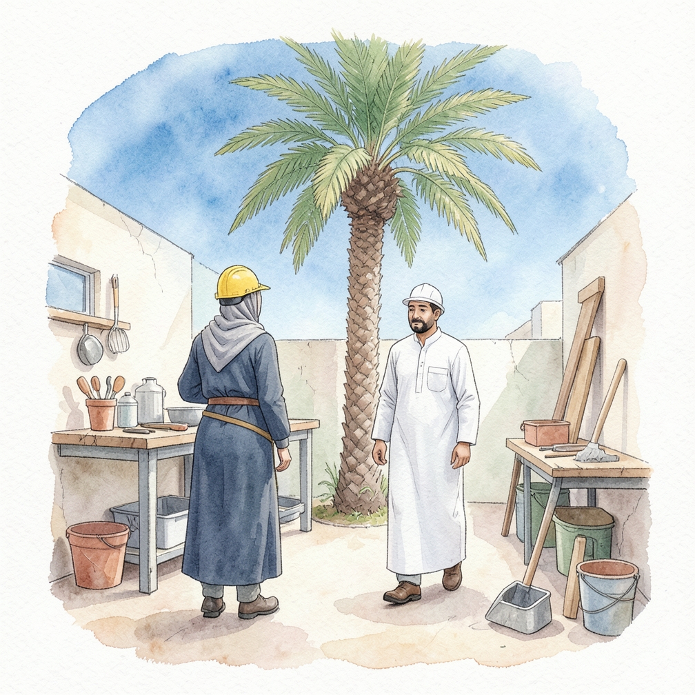ارتدِ كمامة ونظارات أمان قبل تنظيف الخرسانة