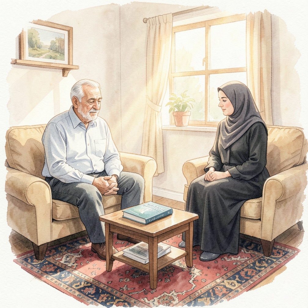شجعها على طلب المساعدة المهنية