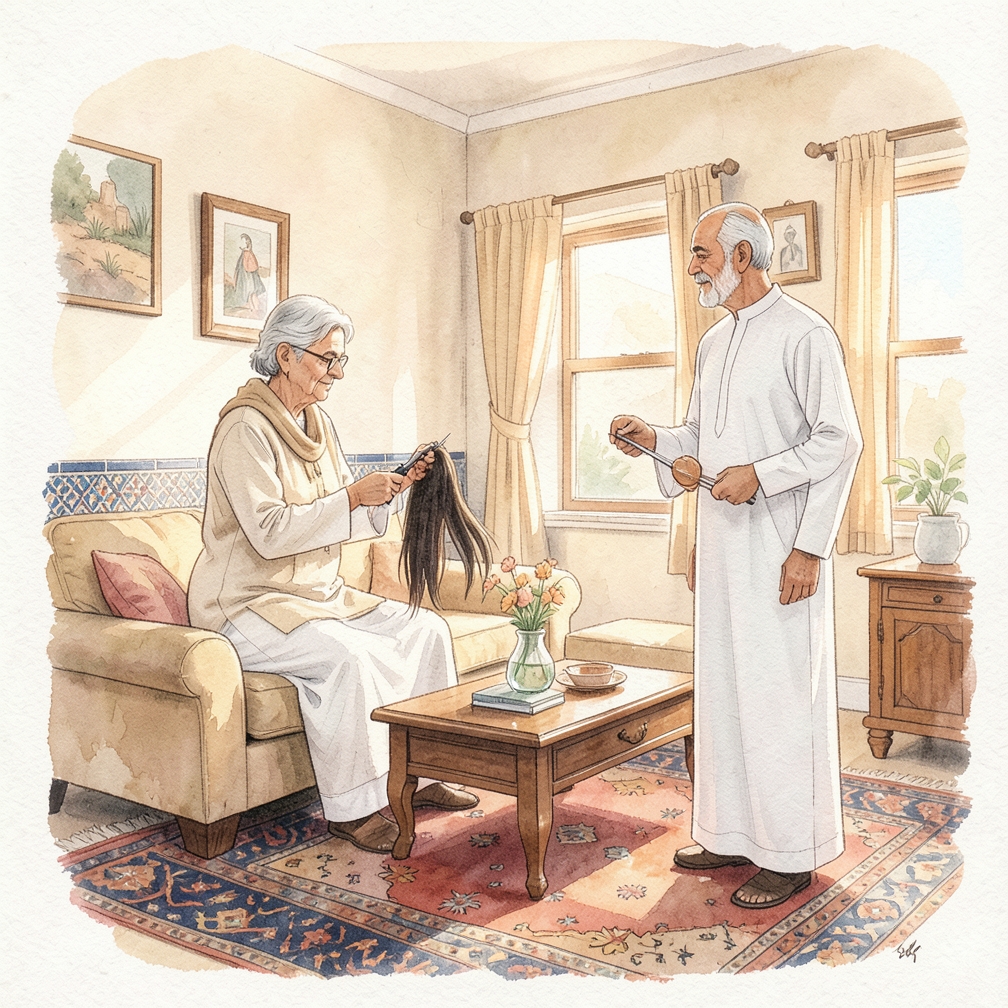 ضع الشعر جانبًا ليتم الكشف عن الشريط