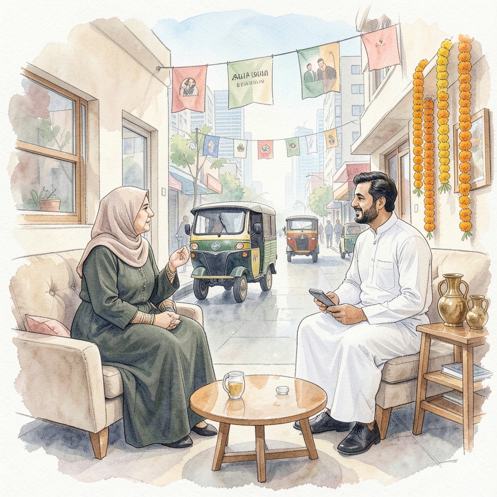 ابدأ بسؤال بسيط عن اهتماماتها