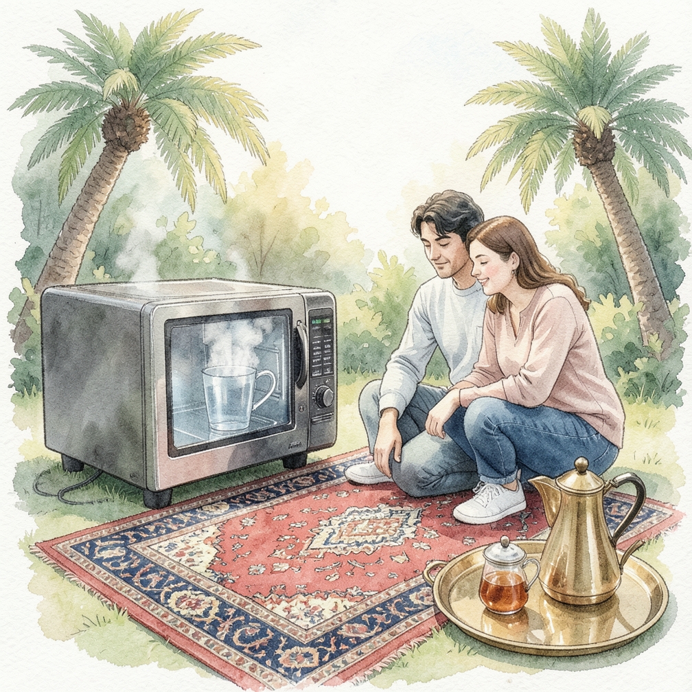 استخدام ماء مغلي لاختبار التسرب